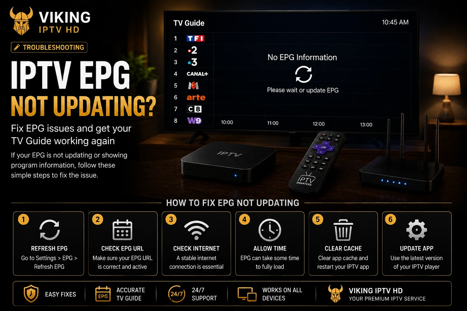 How to fix IPTV EPG not updating